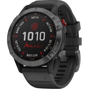 Смарт-годинник Garmin Fenix 6 Pro Solar Edition Slate Gray With Black Band (010-02410-15/14) 035054 фото