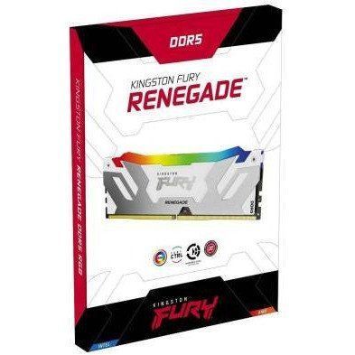 Память для настольных компьютеров Kingston FURY 32 GB DDR5 6000 MHz Renegade RGB White/Silver (KF560C32RWA-32) 033952 фото