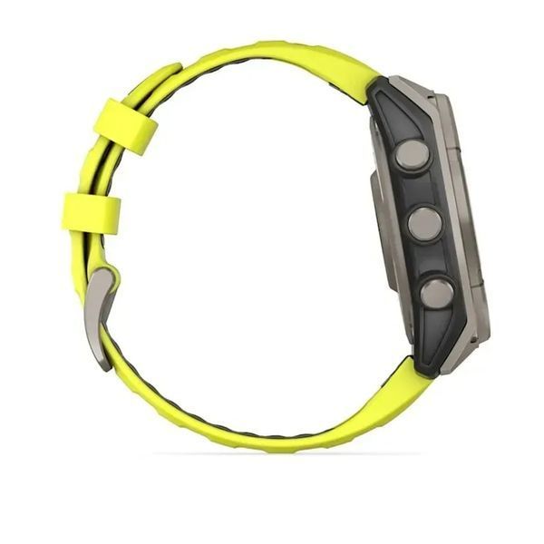 Смарт-часы Garmin Fenix 8 47mm Solar Sapphire Titanium w. Amp Yellow/Graphite Silicone Band (010-02906-20/21) 613055 фото