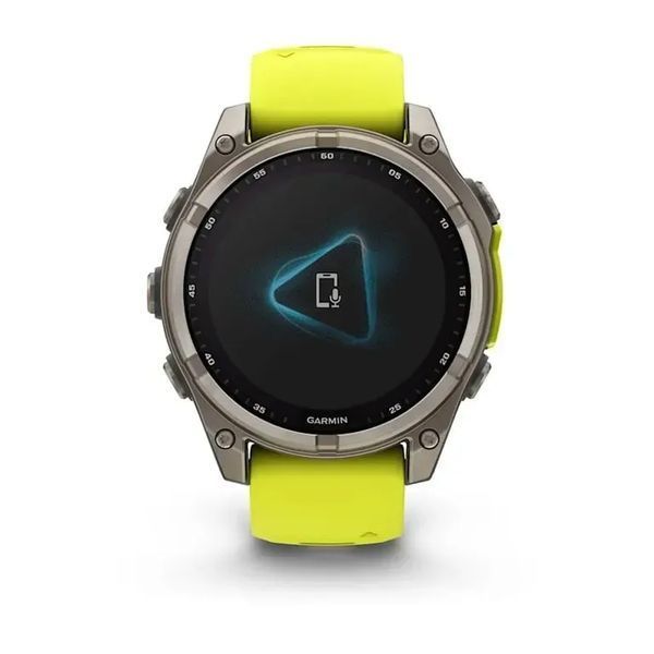 Смарт-часы Garmin Fenix 8 47mm Solar Sapphire Titanium w. Amp Yellow/Graphite Silicone Band (010-02906-20/21) 613055 фото