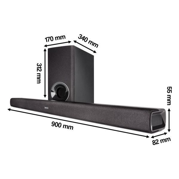 Саундбар DENON DHT-S316 Чорний 2.1-канальний, Бездротовий сабвуфер, HDMI ARC, Dolby Digital, DTS:X, Bluetooth 893217 фото