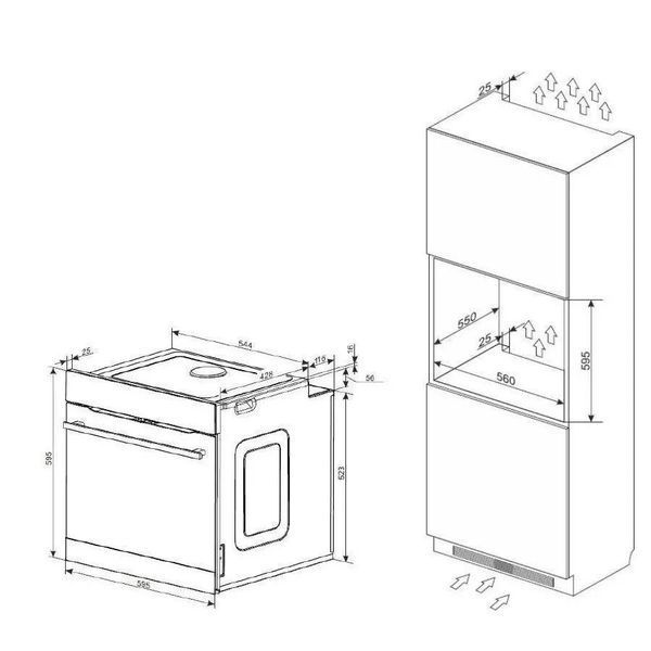 Духовка електрична Amica ED57689BA+ X-TYPE Openup 011668 фото