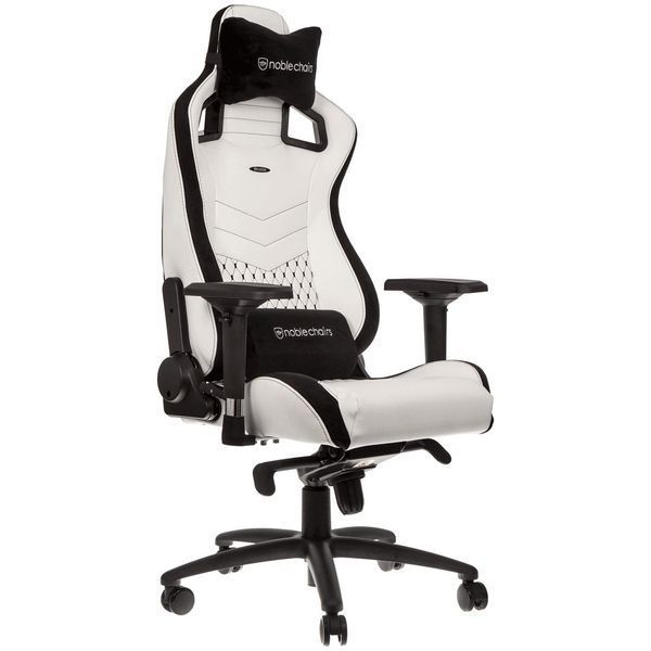Компьютерное кресло для геймера Noblechairs Epic PU leather white/black (NBL-PU-WHT-001) 018583 фото