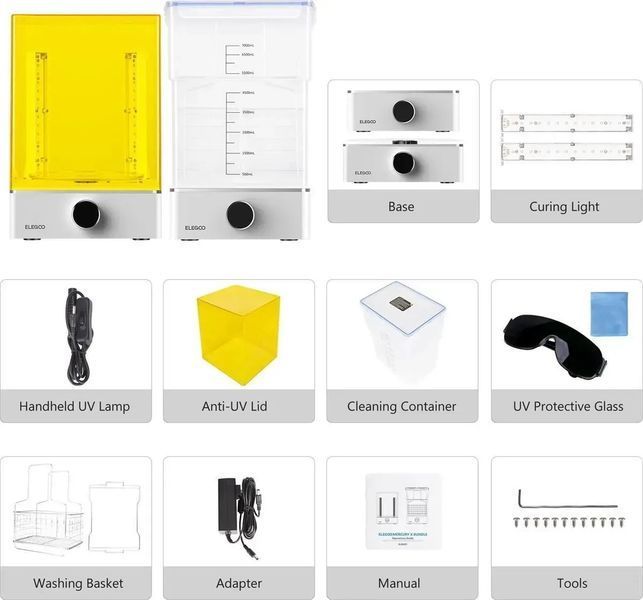 Пристрій для миття та полімеризації Elegoo Mercury XS Bundle 609861 фото