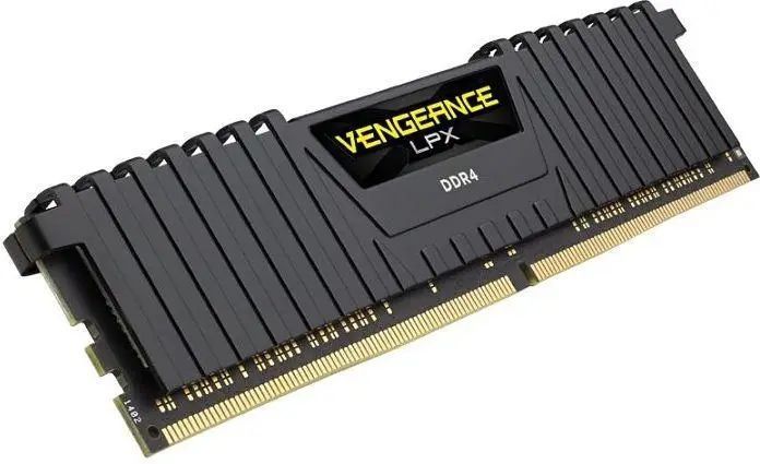 Пам'ять для настільних комп'ютерів Corsair 64 GB (4x16GB) DDR4 2666 MHz Vengeance LPX Black (CMK64GX4M4A2666C16) 026405 фото