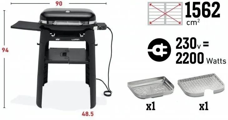 Електрогриль Weber Lumin 2000 Black (92010879) 605334 фото