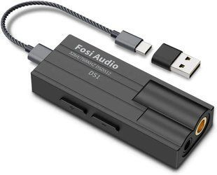 ЦАП з підсилювачем для навушників Fosi Audio DS1 Black 612113 фото