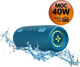 Мобільна колонка XMUSIC BTS860 Bluetooth, потужність 40 Вт, IP66, акумулятор 5000 мА&middot;г, радіо FM, синя 2086338 фото