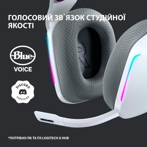 Навушники з мікрофоном Logitech G733 LIGHTSPEED Wireless RGB WHITE (981-000883) 029782 фото