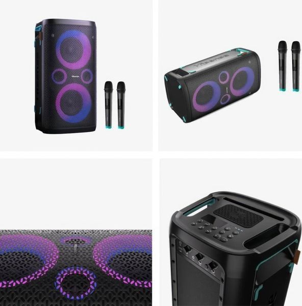 Акустическая система Power audio HISENSE Party Storm I 2 Микрофона Караоке Черный 2131153 фото