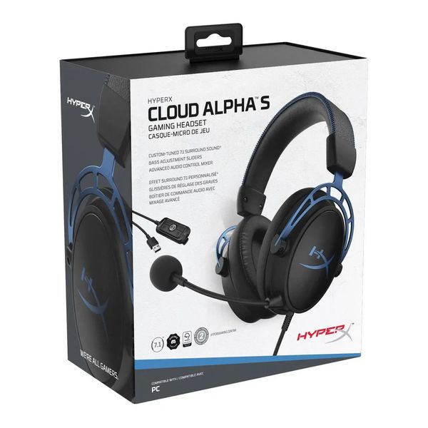 Компьютерная гарнитура HyperX Cloud Alpha S Blue (HX-HSCAS-BL) 294765 фото