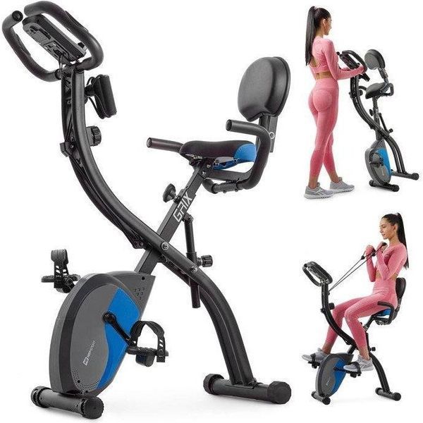Велотренажер магнитный Hop-Sport HS-3010X Grix bl-blue (5902308228818) 009898 фото