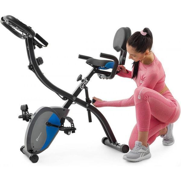 Велотренажер магнитный Hop-Sport HS-3010X Grix bl-blue (5902308228818) 009898 фото
