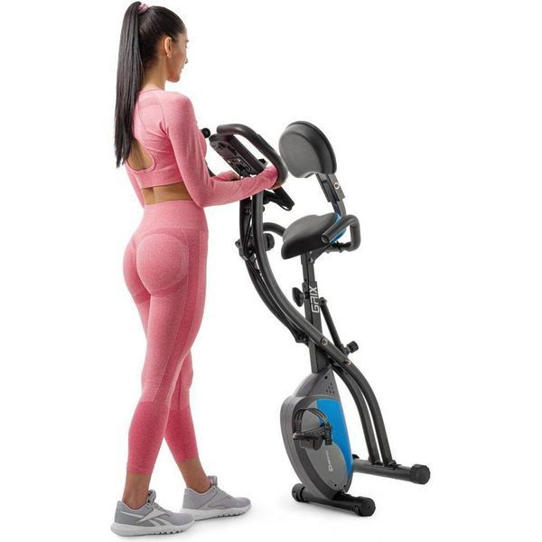 Велотренажер магнитный Hop-Sport HS-3010X Grix bl-blue (5902308228818) 009898 фото