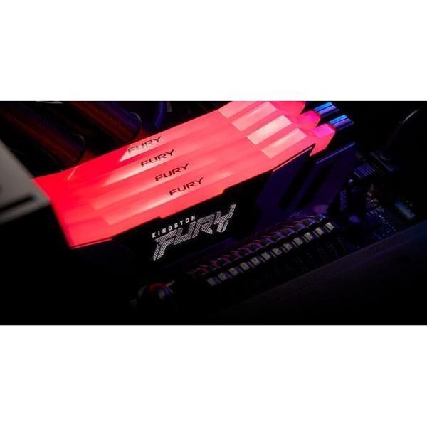 Пам'ять для настільних комп'ютерів Kingston FURY 64 GB (2x32GB) DDR5 6400 MHz Renegade Silver/Black RGB (KF564C32RSAK2-64) 033854 фото