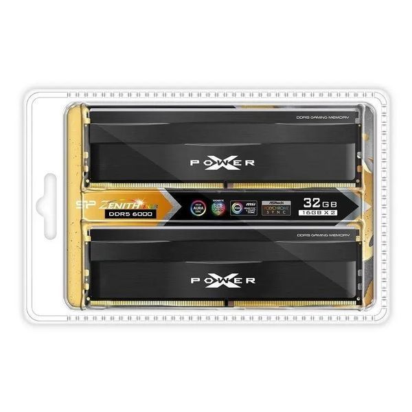 Пам'ять для настільних комп'ютерів Silicon Power 32 GB (2x16GB) DDR5 6000 MHz Xpower Zenith RGB Gaming (SP032GXLWU60AFDF) 033059 фото