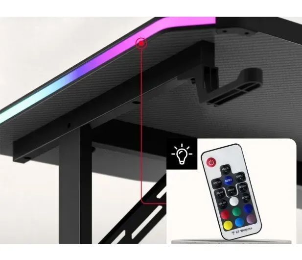 Геймерський ігровий стіл Huzaro Hero 4.6 RGB Black 615089 фото