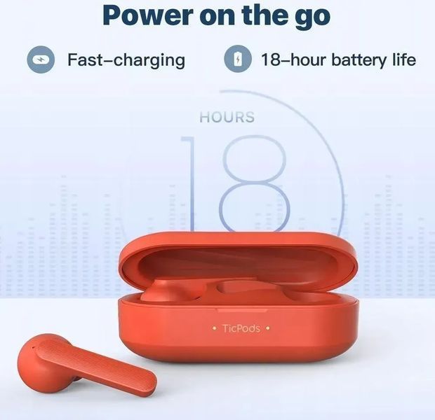 Навушники TWS Mobvoi Ticpods Free Orange 608222 фото