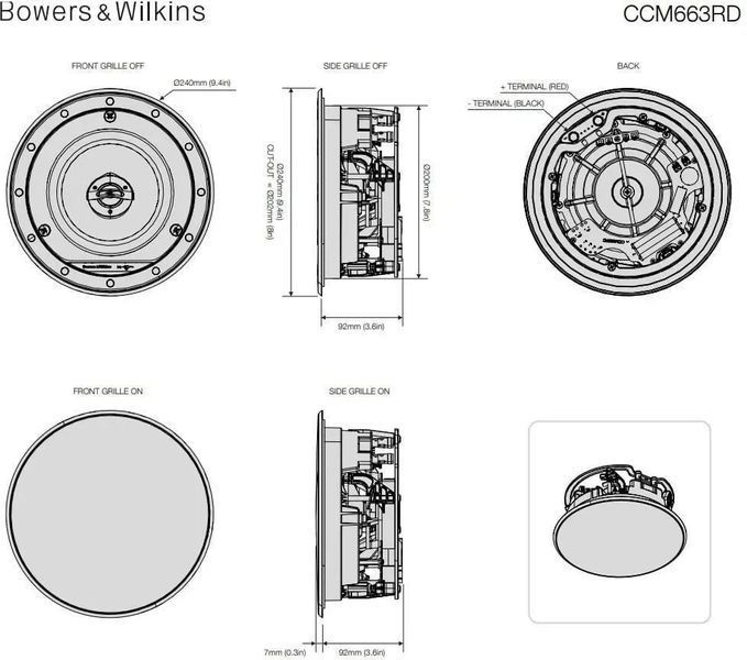 Акустичні колонки Bowers & Wilkins CCM 663 RD 601569 фото