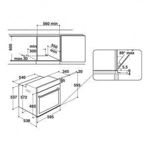Духовка электрическая Whirlpool W7 OM4 4S1 C 011516 фото