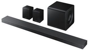 Саундбар SAMSUNG HW-QS750F EN Черный 5.1.2-канальный, Беспроводной сабвуфер, Тыловые колонки, Вращающийся дизайн, HDMI eARC 2077876 фото