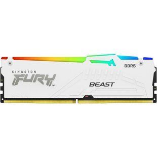 Пам'ять для настільних комп'ютерів Kingston FURY 32 GB DDR5 6000 MHz Beast RGB White (KF560C40BWA-32) 033805 фото