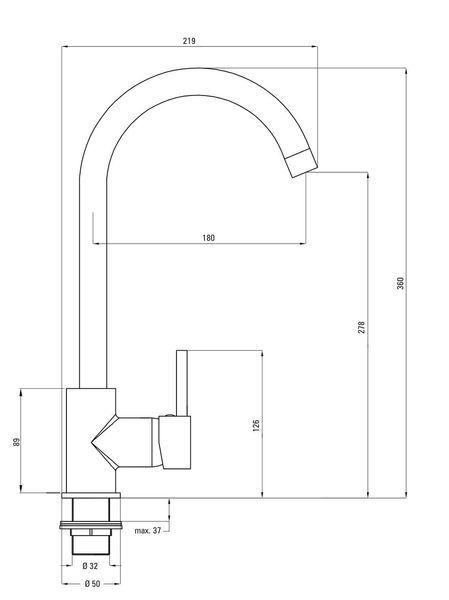 Односекційна мийка з сушаркою DEANTE Doppio ZENB 0113 Хром 43x78 + змішувач стоячий 942784 фото