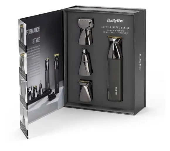 Тример для бороди та вусів BaByliss Super-X METAl Black Edition MT991E 042260 фото