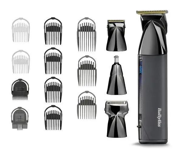 Тример для бороди та вусів BaByliss Super-X METAl Black Edition MT991E 042260 фото