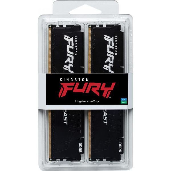 Память для настольных компьютеров Kingston FURY 32 GB (2x16GB) DDR5 6000 MHz Beast Black (KF560C30BBK2-32) 033755 фото