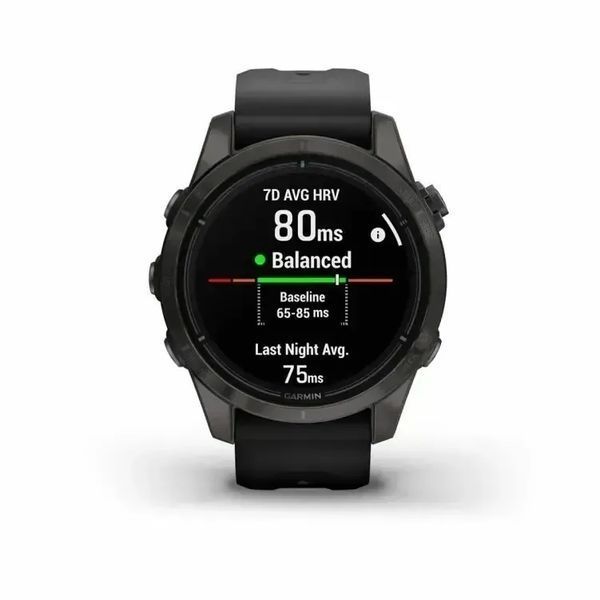 Смарт-часы Garmin Epix Pro Gen 2 Sapphire 42mm Carbon G. DLC Ti. with Black Band (010-02802-14/15) 612643 фото
