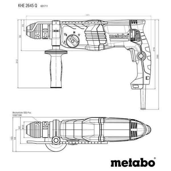 Перфоратор Metabo KHE 2645 Q SDS plus (601711500) 034869 фото