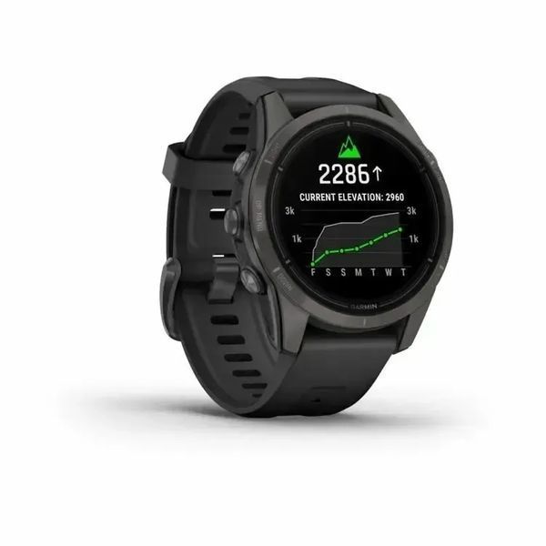 Смарт-часы Garmin Epix Pro Gen 2 Sapphire 42mm Carbon G. DLC Ti. with Black Band (010-02802-14/15) 612643 фото