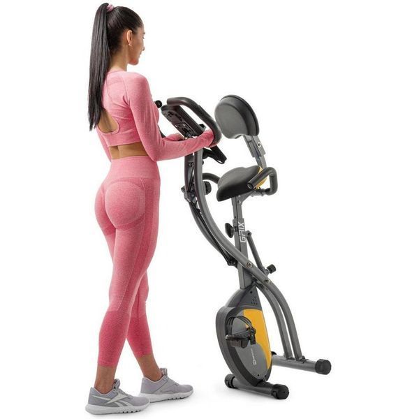 Велотренажер магнитный Hop-Sport HS-3010X Grix gray-yellow (5902308228801)) 009899 фото