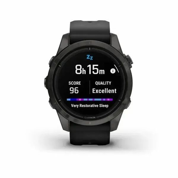 Смарт-часы Garmin Epix Pro Gen 2 Sapphire 42mm Carbon G. DLC Ti. with Black Band (010-02802-14/15) 612643 фото