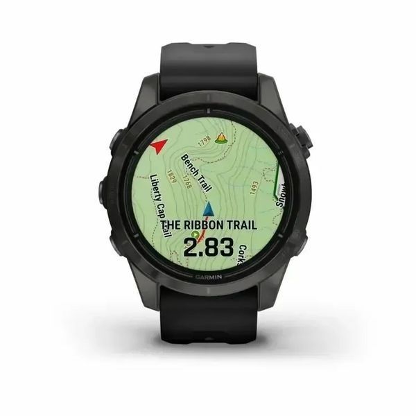 Смарт-часы Garmin Epix Pro Gen 2 Sapphire 42mm Carbon G. DLC Ti. with Black Band (010-02802-14/15) 612643 фото