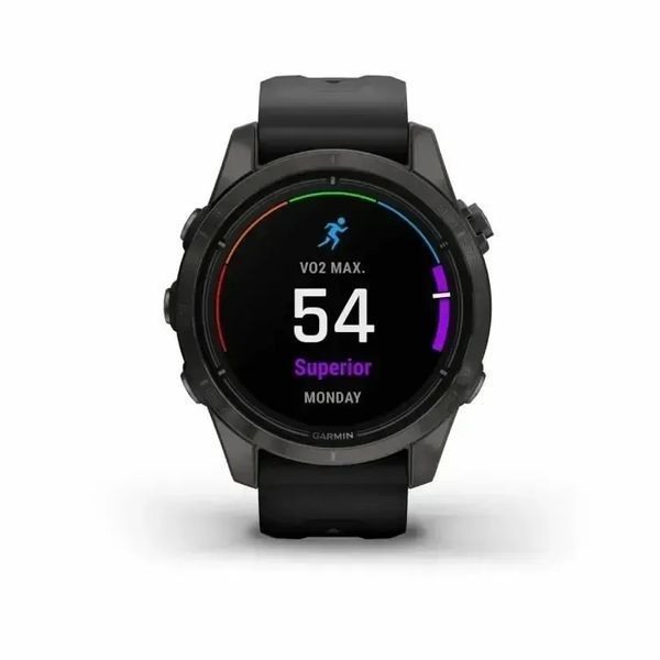 Смарт-часы Garmin Epix Pro Gen 2 Sapphire 42mm Carbon G. DLC Ti. with Black Band (010-02802-14/15) 612643 фото