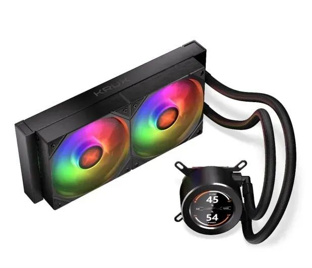 Водяне охолодження Krux HydroGlance 240 ARGB LCD Black (KRXE003) 615050 фото