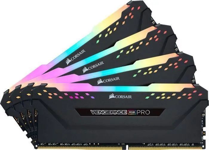 Память для настольных компьютеров Corsair 32 GB (4x8GB) DDR4 3200 MHz Vengeance RGB PRO (CMW32GX4M4C3200C16) 026393 фото