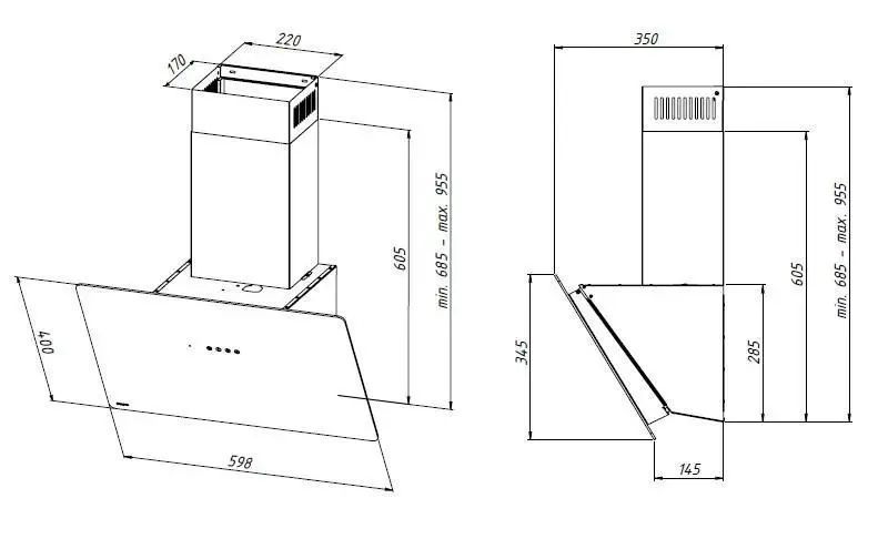 Вытяжка наклонная Akpo WK-11 Smart 60 Gray 010358 фото