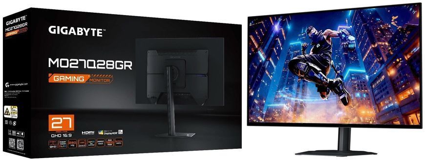 Монитор GIGABYTE MO27Q28GR EK 27" 2560x1440px OLED 280Hz 0.03 ms [GTG] 2129127 фото