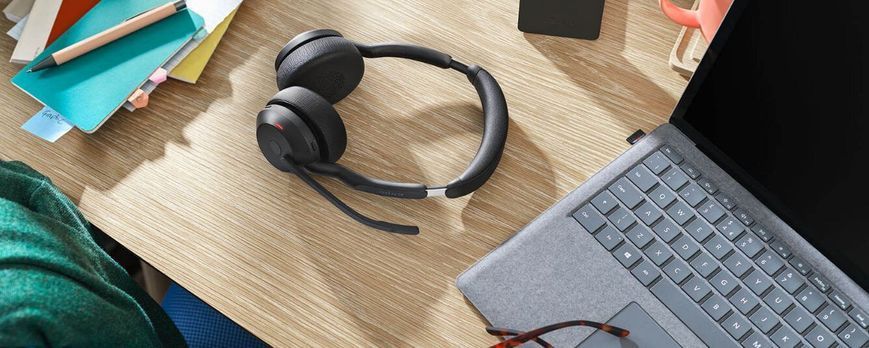 Навушники повнорозмірні JABRA Evolve2 55 MS Stereo ANC Чорний 2131898 фото