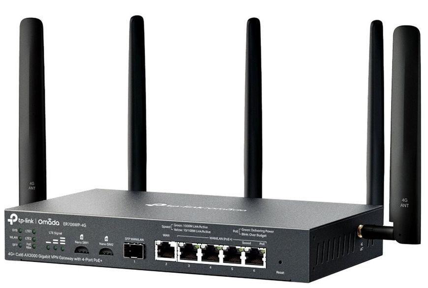Маршрутизатор TP-LINK ER706WP-4G 2.4 / 5 ГГц (DualBand), Wi-Fi Mesh, слот для SIM-карты 2083997 фото