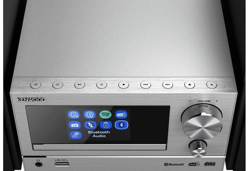 Музична система KENWOOD M7000-S Срібляста, CD/-R/-RW, Wi-Fi, BT, Інтернет-радіо, Тюнер DAB+, Spotify Connect 445757 фото