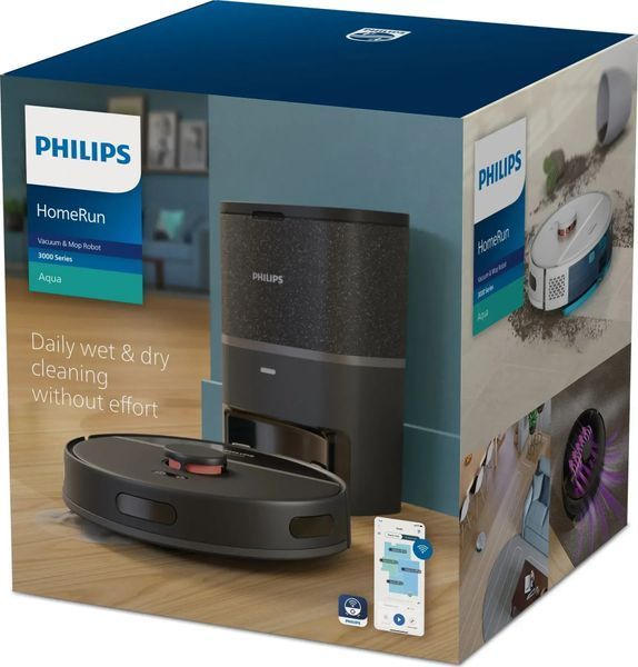 Робот-пилосос з вологим прибиранням Philips HomeRun 3000 Series Aqua XU3100/01 598554 фото
