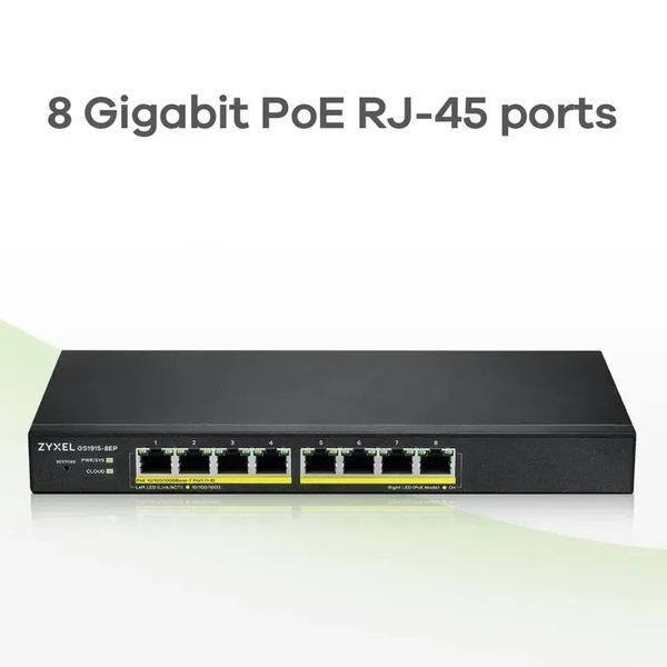 Коммутатор управляемый ZyXEL GS1915-8EP (GS1915-8EP-EU0101F) 518314ua фото
