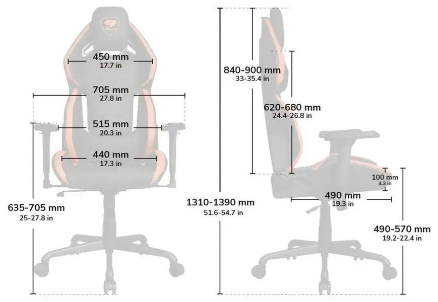 Комп'ютерне крісло для геймера Cougar Hotrod Black 511028ua фото