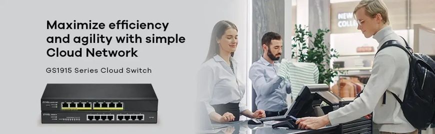 Коммутатор управляемый ZyXEL GS1915-8EP (GS1915-8EP-EU0101F) 518314ua фото
