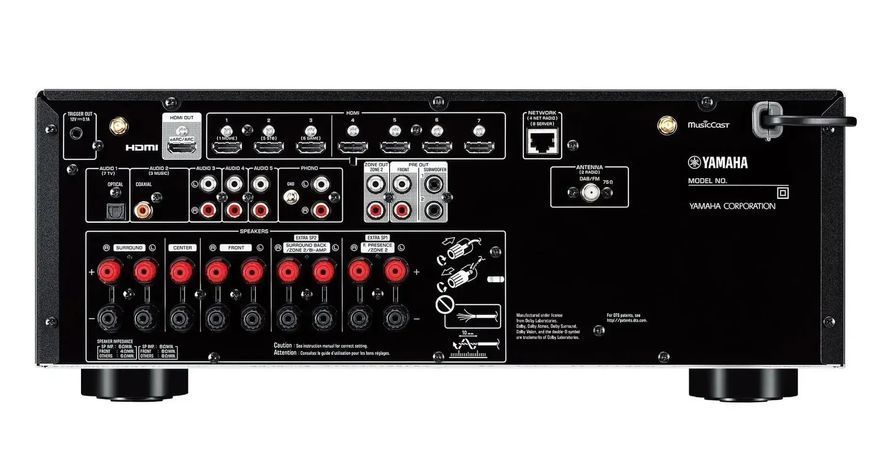 Акустика для домашнего кинотеатра Yamaha MusicCast RX-V6A + Indiana Line Tesi 561 Black 572193 фото