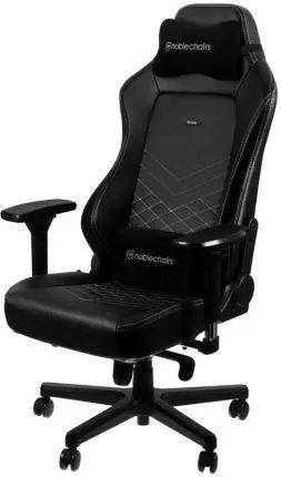 Компьютерное кресло для геймера Noblechairs Hero PU leather black/platinum white (NBL-HRO-PU-BPW) 019094 фото